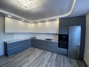 Кухня 120, угловая, серая
