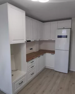 Кухня 638, угловая, белая