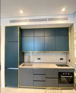 Кухня 650, прямая, синяя