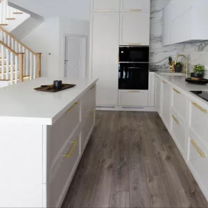 Кухня 507, с островом, белая
